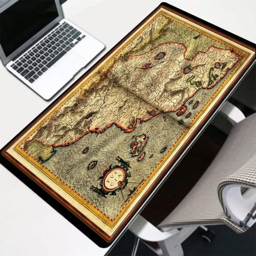 World Map Retro Keyboard Large Mouse Pad RGB with USB Hub Computer Gamer 4 Port LED Backlight Msi Gaming Laptop Desk Mat 900x400
