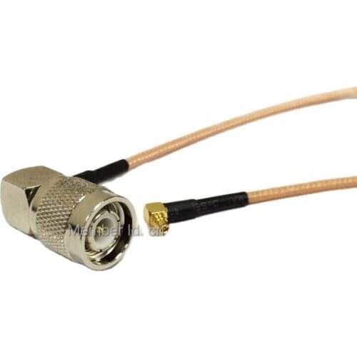 New Modem Coaxial Cable TNC Male Plug Right Angle To MMCX Male Right Angle Connector RG316 Cable 15CM 6" Adapter