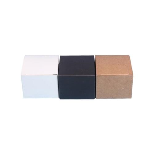 30Pcs Brown/White/Black Blank Paper Box For Cosmetic Packing Box Valves Tubes Craft Candle Gift Packaging Boxes