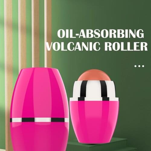 Oil-Absorbing Volcanic Face Roller, Reusable Facial Skincare Tool