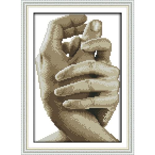Dreampattern Mutual - hand cross stitch kit DMC color cotton thread 14ct 11ct stitches embroidery DIY handmade needlework