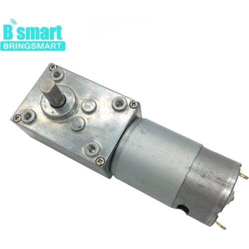 Bringsmart 16-47RPM Low Speed Motor Large Torque A58SW-555 DC 12V 24V Self Lock Gearbox Reducer Gear Motor 60kg.cm Max DIY Toy