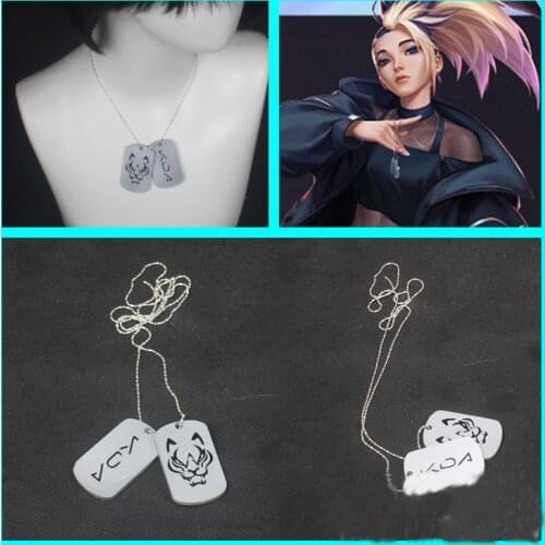 LOL KDA Akali Cosplay Necklace Pendant Women Fashion Jewelry Halloween Carnival Cosplay Costume Accessories