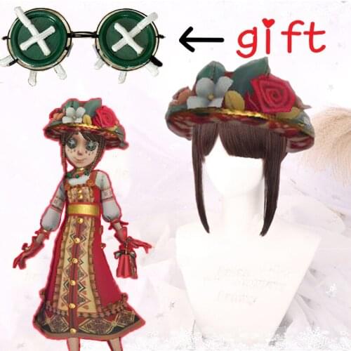Game Identity V Cosplay Wigs Gardener Emma Woods Spring Demon Cosplay Heat Resistant Synthetic Wig Hair Halloween Party Wigs
