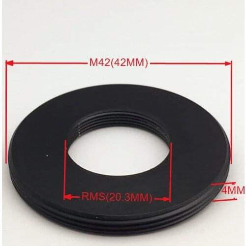 Microscope Objective RMS Thread Transfer to M42 x0.75 / M42x1 Interface Adapter Ring for Olympus microscopio