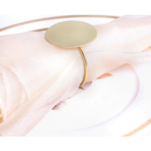 10pcs Simple copper napkin buckle cloth ring Western food meal buckle meal ring cloth ring model room hotel napkin decoration