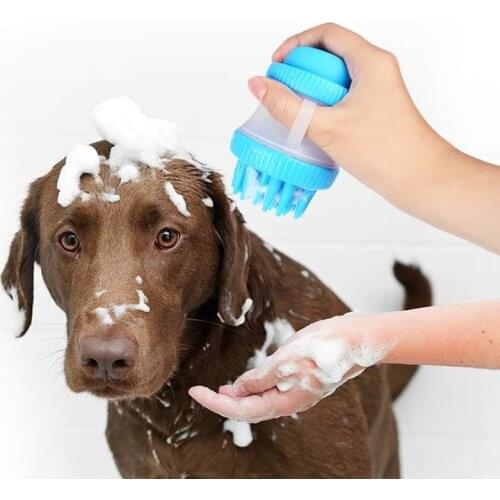 Pet Bath Brush Comb Cleaning Bath Massage Dog Cat SPA Brush Shampoo Grooming Multifunction Silicone Pet Brush Bath Tools for Dog