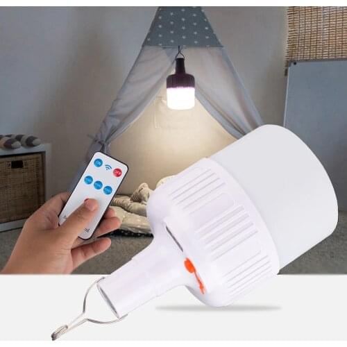 Solar Charge Dimmable LED Bulb Lamp Portable USB Rechargeable Emergency Night Market Light Outdoor Camping BBQ Hanging Lantern