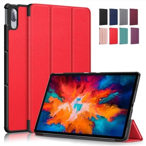 Tri-folding Leather Case for Lenovo Tab P11 Pad Pro 11.5 Smart Cover TB-J706F Flip Case with Auto Sleep Wake UP+Pen