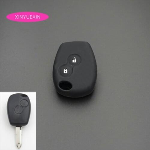 Xinyuexin Silicone Key Case Fob Cover For Renault 2 button Clio Scenic Megane Duster Sandero Captur Twingo Modus Remote Key
