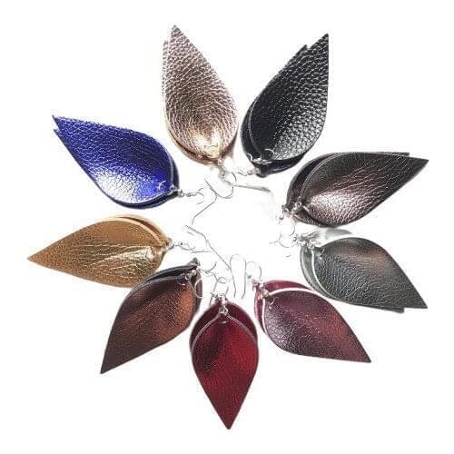 Gold Leopard Teardrop Imitation Leather Statement Earrings for Women Brand Jewelry Water Drop Dangle Earrings Wholesale