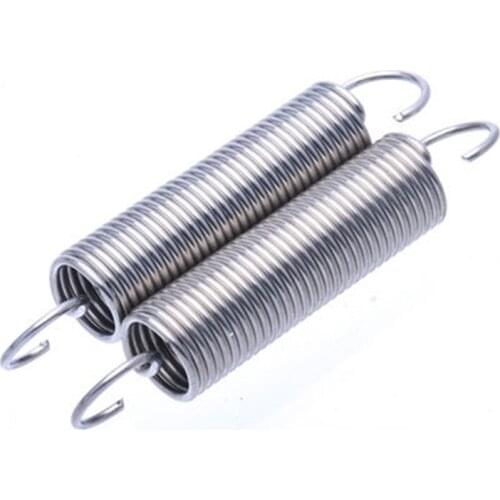 1pcs 2mm Wire diameter Stainless steel Open hooks Tension spring hook springs Outer diameter 20mm 110mm-200mm Length