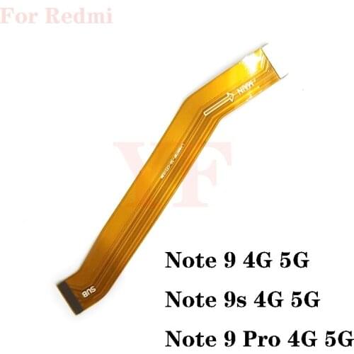 10pcs For Redmi Note 9 9s Pro 4G 5G USB Charging Board Connect Main Board MotherBoard Connector LCD Display Mainboard Flex Cable