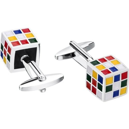 2pcs Groom Best Man Cube Shape Cufflinks Wedding Party Shirt Decor Jewelry