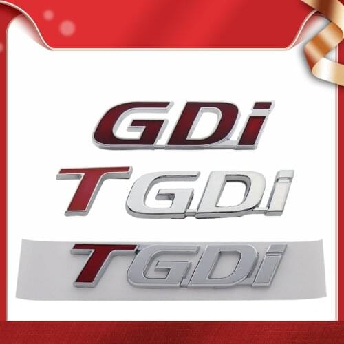 3D GDi T GDi TGDi car Hood Fender trunk Nameplate Decal Emblem Badge Sticker for IX25 IX35 I20 I30 Solaris Tucson Creta Verna
