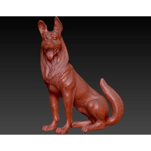 3D carved figure sculpture 3d model for cnc machine in STL file format Wolfhound dog