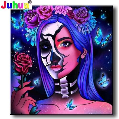 5D DIY Diamond embroidery Fantasy Constellation Mosaic Kit Picture Rose Skull Diamond Painting Full Square Round Rhinestone