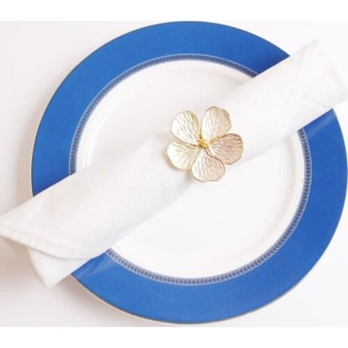 6/12pcs Hotel Flower Napkin Ring Dinner Table Decoration Vegetable White Oil Flower Napkin Buckle Cloth Ring Plum Napkin Ring