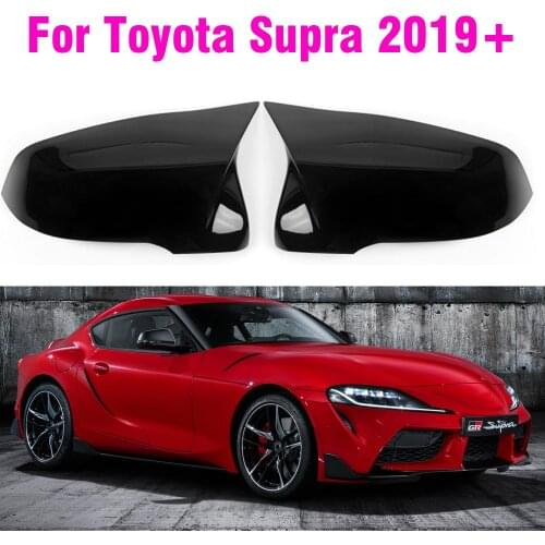Car Styling Black Mirror Cover Caps Carbon Fiber Pattern for BMW G29 Z4 2019 + for Toyota Supra 2019 2020 2021