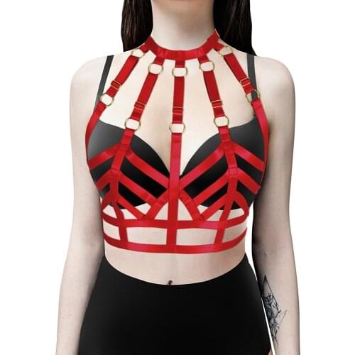 Bdsm Harness Fashion Plump Womens Underwear Harness Bra Gothic Clothes Body Sexy Lingerie Goth Belts Erotic Garter Stockings