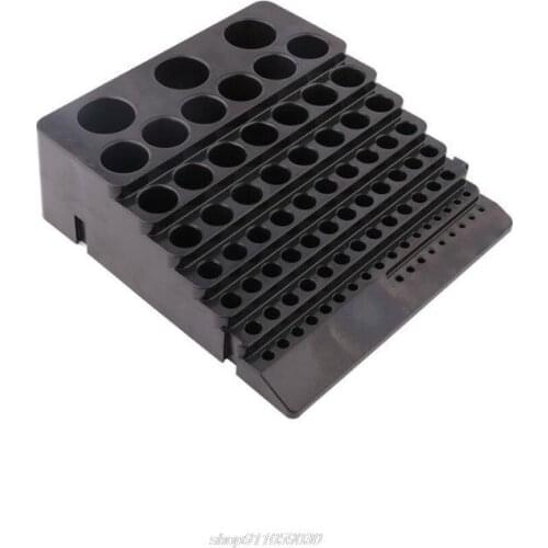 Black Drill Bit Storage Box Milling Cutter Drill Finishing Holder Organizer Case for Home DIY Woodworking Jy26 21 Dropship