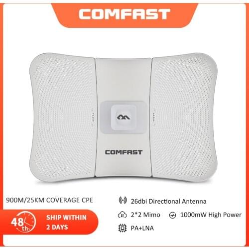 Comfast CF-E319A 5G Outdoor Wireless Bridge WIFI CPE 900Mbps 25KM Long Range Transmission Signal Amplifier WiFi Repeater Router