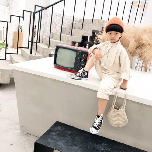 2021 Spring Autumn Korean Childrens Long-sleeved Jumpsuit Baby Boys And Girls Cotton Casual Romper Toddler Kids Jumpsuit