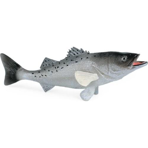 Sea Bass Animal Figure Collectible Toys Sea Animal Cognition Action Figures Kids Plastic Cement Toys