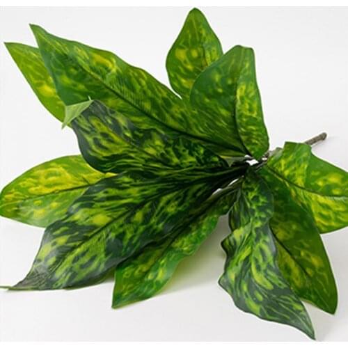 Hot Sale 80% Artificial Leaves Lifelikes 12 Heads Plastic Vivid Non-fading Simulation Plant for Home Garden Decorating
