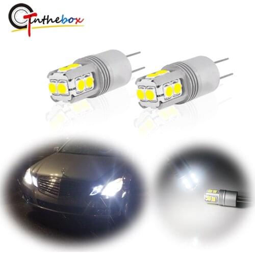 Gtinthebox High Power No Error Hp24w G4 10-SMD LED DRL Bulbs For Peugeot 3008 5008 Citroen C5 Accessories Daytime Running Lights