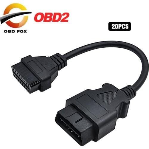 20pcs/lot OBD2 16pin Male To OBD2 16pin Female Cable For J2534 Pass-Thru Device J1962 M to 3-J1962F for Deutsch J1939 9 Pin