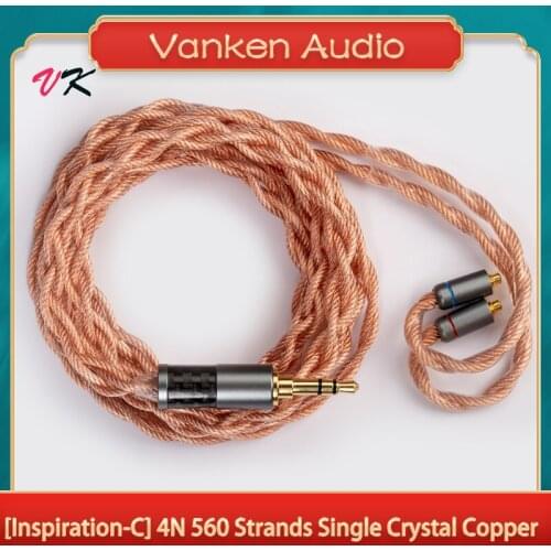 KBEAR Inspiration 4 Core Earphone Upgrade Cable 2.5/3.5/4.4mm Plug 4N Single Crystal Copper Woven Litz Structure 560 Strands