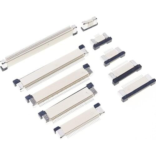 1000 Pcs FFC FPC connector 0.50 mm 4 5 6 8 9 10 12 14 16 20 22 24 26 28 30 32 34 36 40 50 54 60 Pin Top Contact Right angle SMD