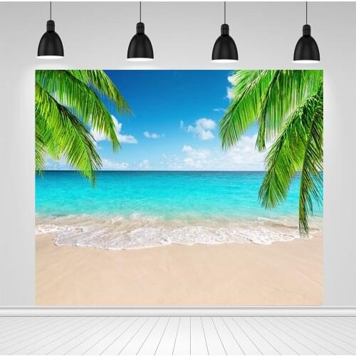 Scopiso Summer Seaside Palm Tree Sky Natural Scenery Photographic Background Custom Vinyl Photography Backdrops For Photo Studio