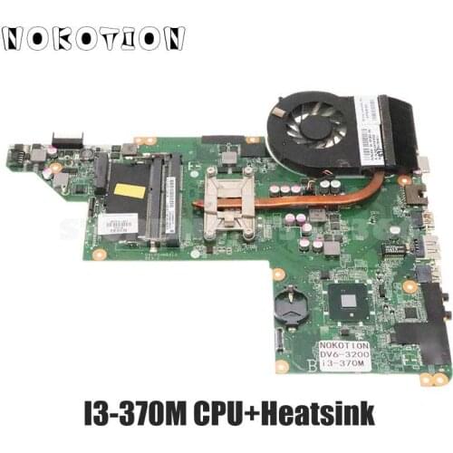 637212-001 Notebook PC Main Board For HP DV6 DV6-3000 Motherboard System Board DALX6HMB6C0 i3-370m CPU DDR3