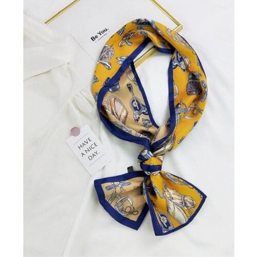 2021 Newest Spring Autumn Decorative Neckerchief Female Artistic Skinny Scarf Thin Long Ribbon Tie For Bag Belt Hair Girls Gift
