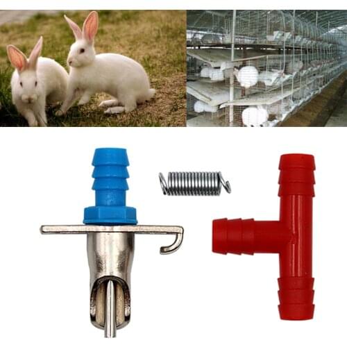 20Pcs Automatic Nipple Drinkers for Rabbits Feeders Water Drinker Waterer Rodents Poultry Feeder Farm Animals Supplies