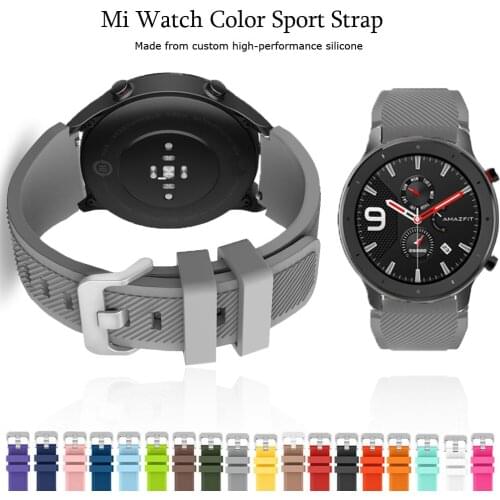 22mm Silicone Band for Xiaomi Mi Watch Color Strap 22mm Replacement Wristbelt Bracelets for xiaomi haylou solar Ls05 Watchbands