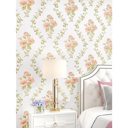 Rustic European Flower Wallpaper 3d Living Room Girls Bedroom Vine Leaf Floral Mural Wallpapers Rolls Pastoral Style Behang J225