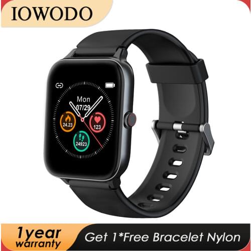 IOWODO R3pro Smart Watch Men Women Heart Rate Monitor 5ATM Waterproof Ultra-Long Battery Life Sport Watch for Android iOS Phone