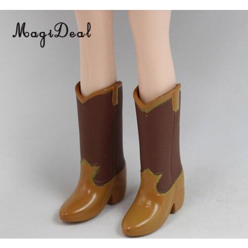 Adorable PU Leather Boot Rainshoes Shoes Clothing Casual/Party Clothes for 1:6 Scale Fashion Dolls Action Figures Accs