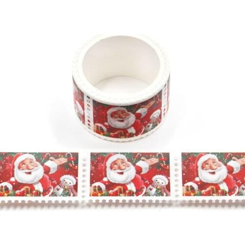 X1 roll 25mm x 3m stamp Christmas tape Santa Claus tape Kawaii DIY Adhesive Tape for Scrapbooking decoration masking washi tape