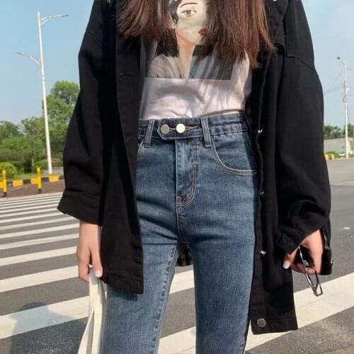 Woman Jeans Pants Autumn Winter High Waist Tight Tappered Pencil Pants Pants for Women Pantalones Vaqueros Mujer