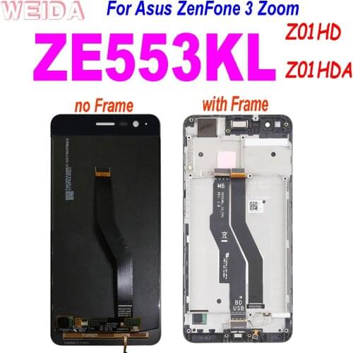 AAA+ For Asus ZenFone 3 Zoom ZE553KL Z01HD Z01HDA LCD Display Touch Screen Digitizer Assembly with frame for Asus ZE553KL LCD