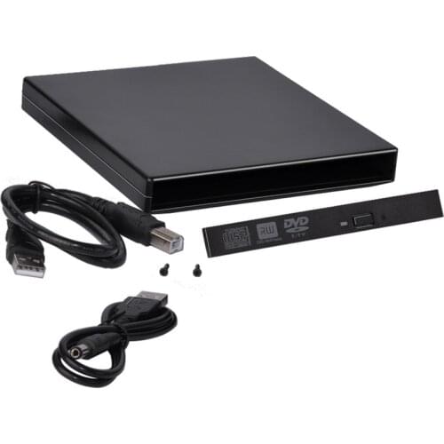 1PC 12.7mm USB 2.0 External DVD/CD-ROM Case For Laptop Desktop PC Optical Disk Drive SATA To SATA External DVD Enclosure