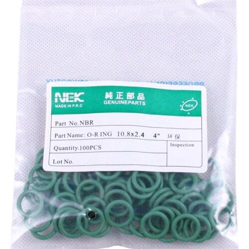 10.8*2.4mm ) #8 R134a NBR Rubber O-Ring Seal Kit,High Temperature Resistance for Car Air Conditioning valve 5/16 3/8 1/2 5/8
