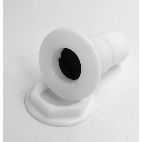 Marine 2 Inch Plastic Covered Thru-Hull Bilge Pump Hose Fitting For Boats