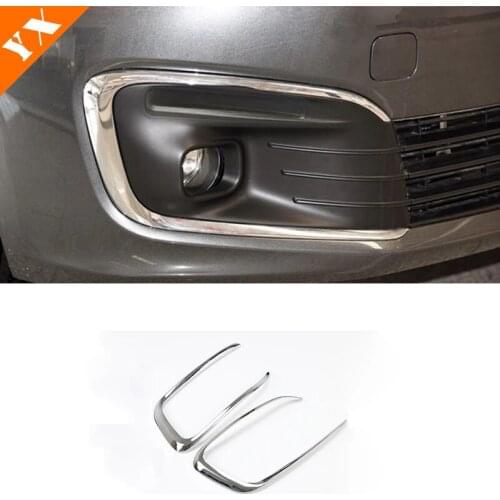 2pcs for Citroen Elysee 2017 Car Head Front Bumper Fog Lamps Light Cover Trim Car Styling Accessories ABS Chrome