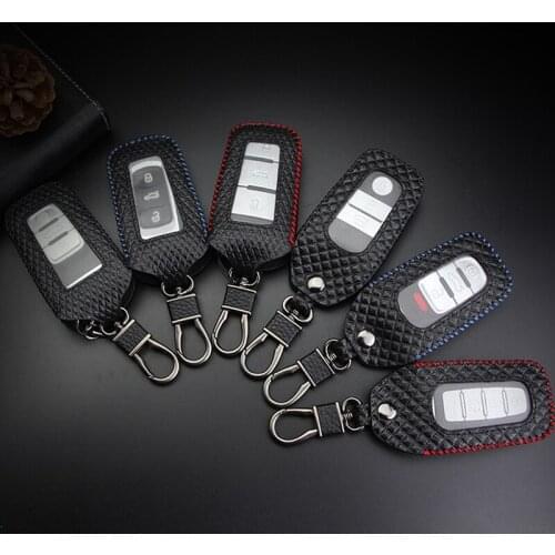 2019 General Purpose Leather Car Key Case for KIA Rio 3 Ceed for Hyundai Solaries Elantra for Volkswagen Golf 7 Polo Car Key Bag