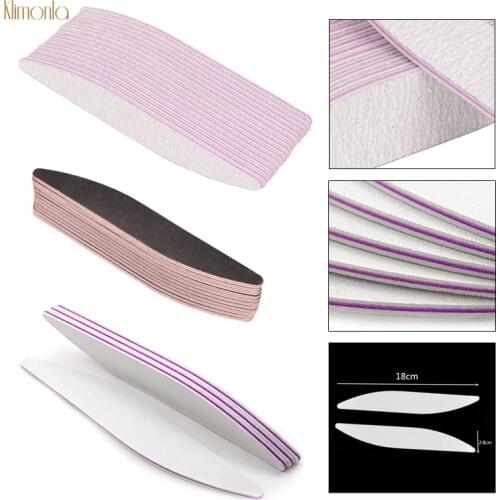 5/10pcs lot Nail File 100/180 Professional Nail Art Sanding Buffing Pedicure Manicure Buffers Curved Washable Nails Accessories